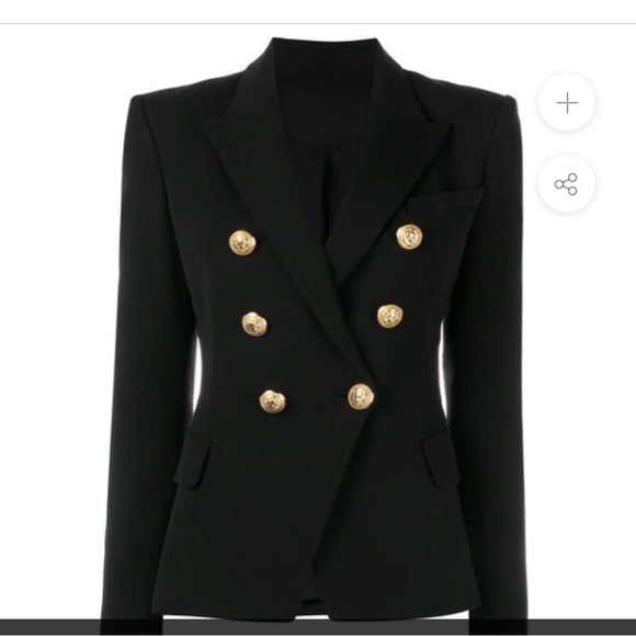 White House Black Market Jackets & Coats Whbm Black Gold Button